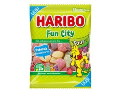 Haribo Fun City Sour 275G Kirpeä Hedelmäviinikumi