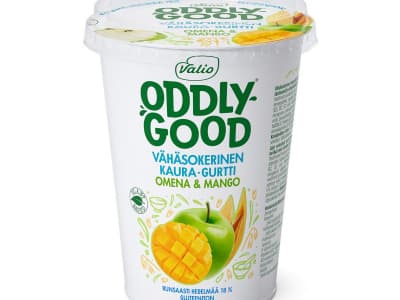 Valio Oddlygood® vähäsokerinen kaura gurtti omena ja mango
