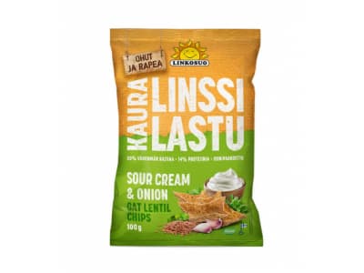 Linkosuo Kaura-linssilastu Sour Cream &amp; Onion 100 g
