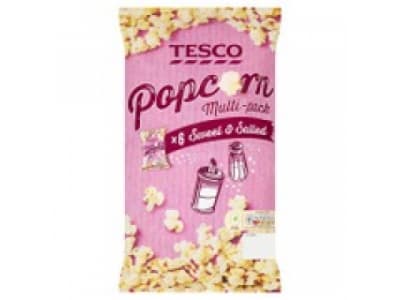 Tesco 84G Sweet &amp; Salted Popcorn 6-Pack