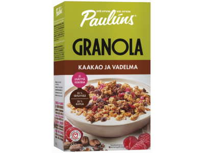 Paulúns Kaakao ja Vadelma granola 450g