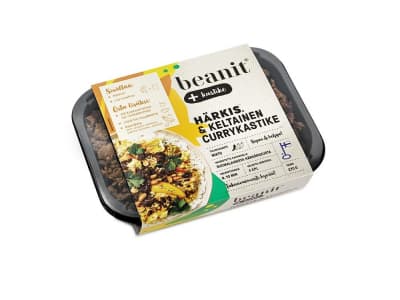 Beanit® + kastike, Härkis® ja keltainen curry