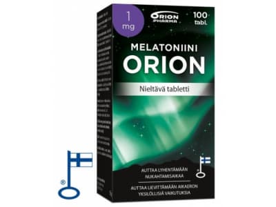 Melatoniini Orion 1 mg nieltävä 100 tabl.