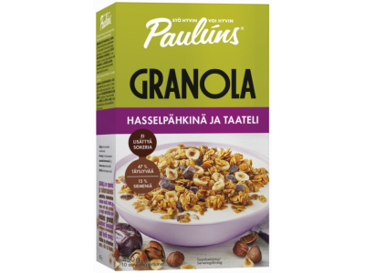 Paulúns Hasselpähkinä ja Taateli granola 450g