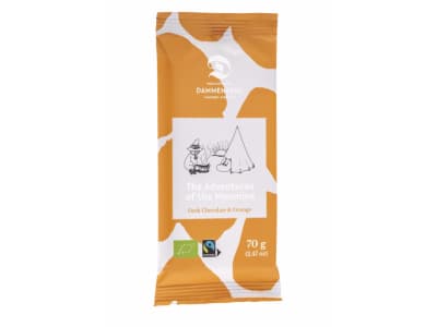 Dammenberg Muumi luomu, reilun kaupan appelsiini tumma suklaa 56%, 70g