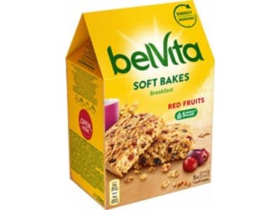Belvita Soft Bakes Red Berries Välipalakeksi 250G