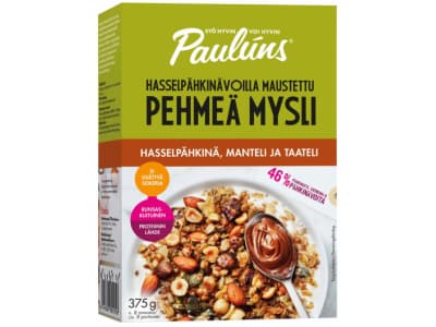 Paulúns Pehmeä mysli hasselpähkinä-manteli-taateli 375 g