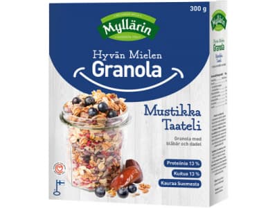Myllärin Hyvän Mielen granola mustikka-taateli 300g