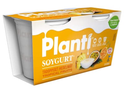Soygurt Trooppiset hedelmät 2x150 g