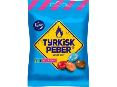 Fazer Tyrkisk Peber Hot &amp; Sour Salmiakkihedelmä Karkkipussi 150G