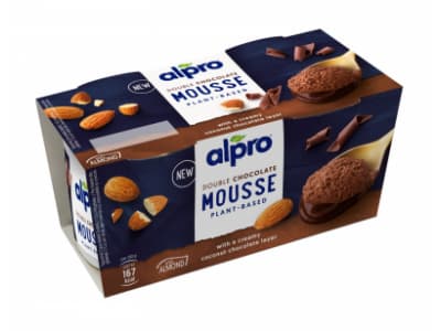 Alpro suklaa-mantelimousse kookos-suklaakerroksella 2x70g