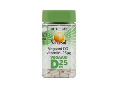 Sana-sol Vegaani D3-vitamiini 25µg